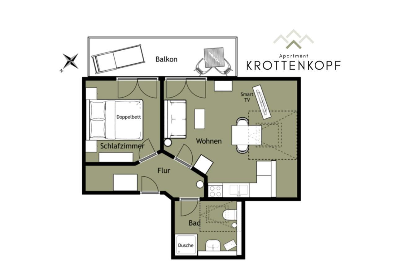 Das Bergquartier - Ferienwohnung Krottenkopf Oberau  Exterior photo